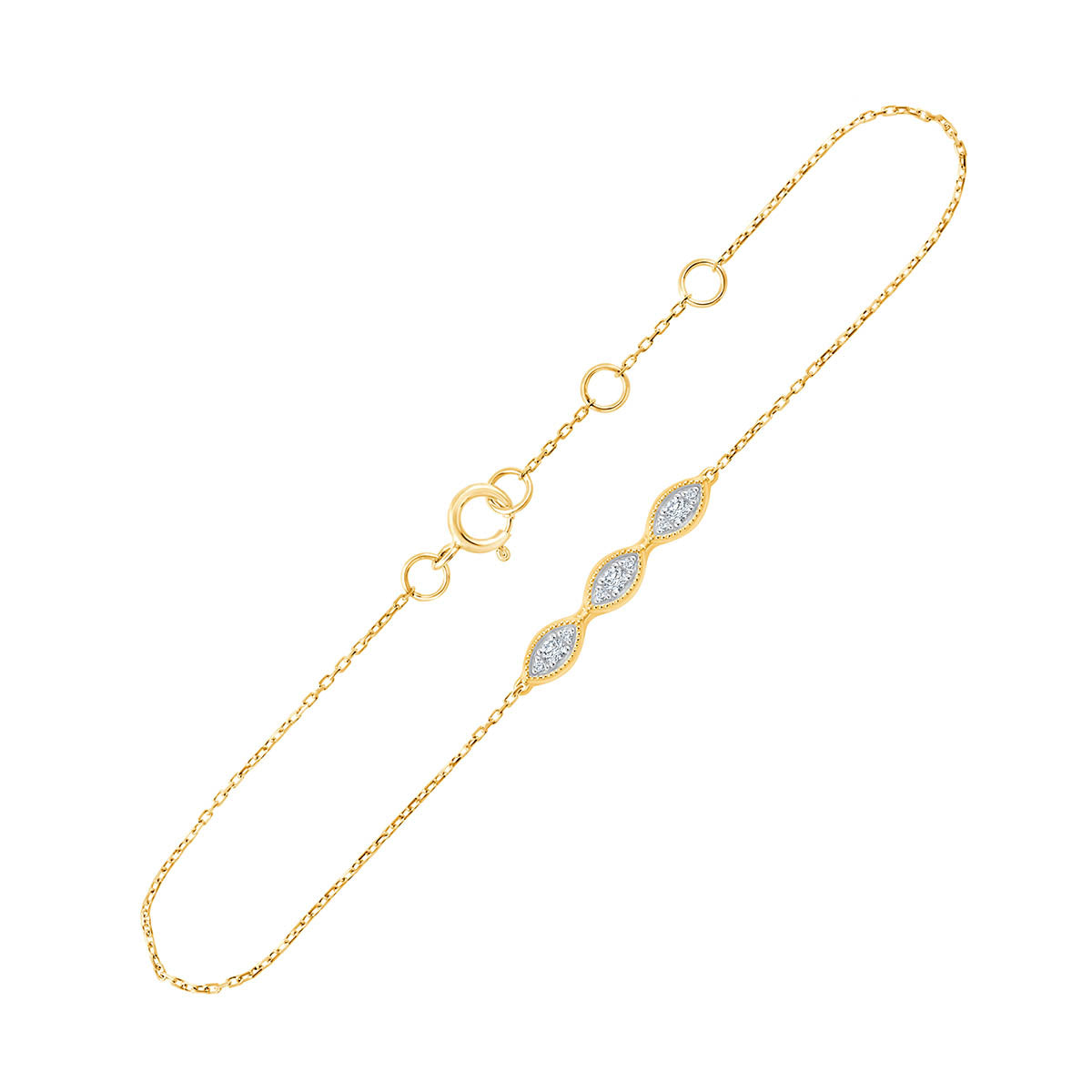 Bracelet 9 Diamants 0.10 Carats