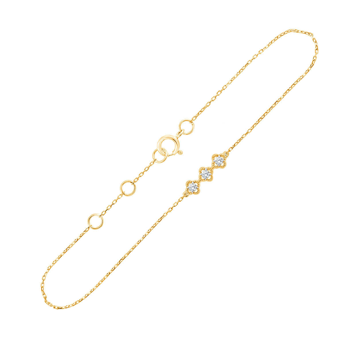 Bracelet 3 Diamants 0.06 Carats