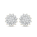 Boucles d'oreilles Puce Etoile 2 x 19 Diamants 0.04 Carat