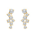 Boucles d'oreilles 2 x 7 diamants 0.055 ct