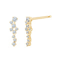 Boucles d'oreilles 2 x 9 diamants 0.095 Ct