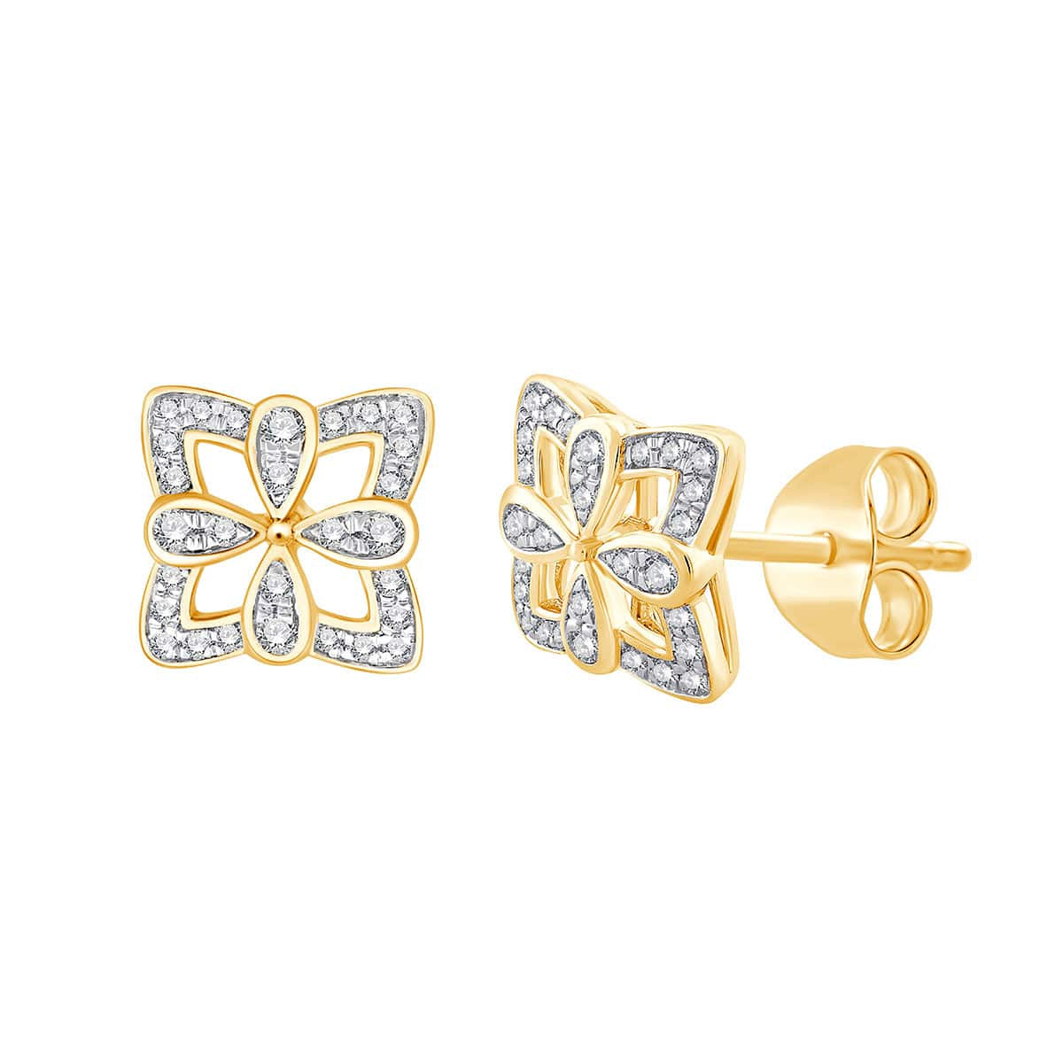 Boucles d'oreilles 2 x 28 Diamants 0.085 Carats