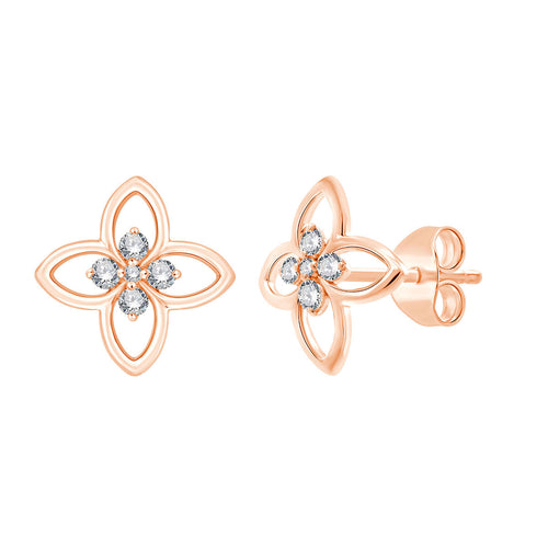 Boucles d'oreilles 2 x 5 Diamants 0.08 Carats
