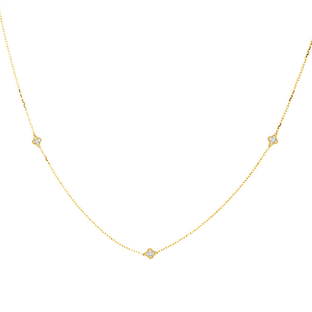 Collier 3 Diamants 0,50 Carats