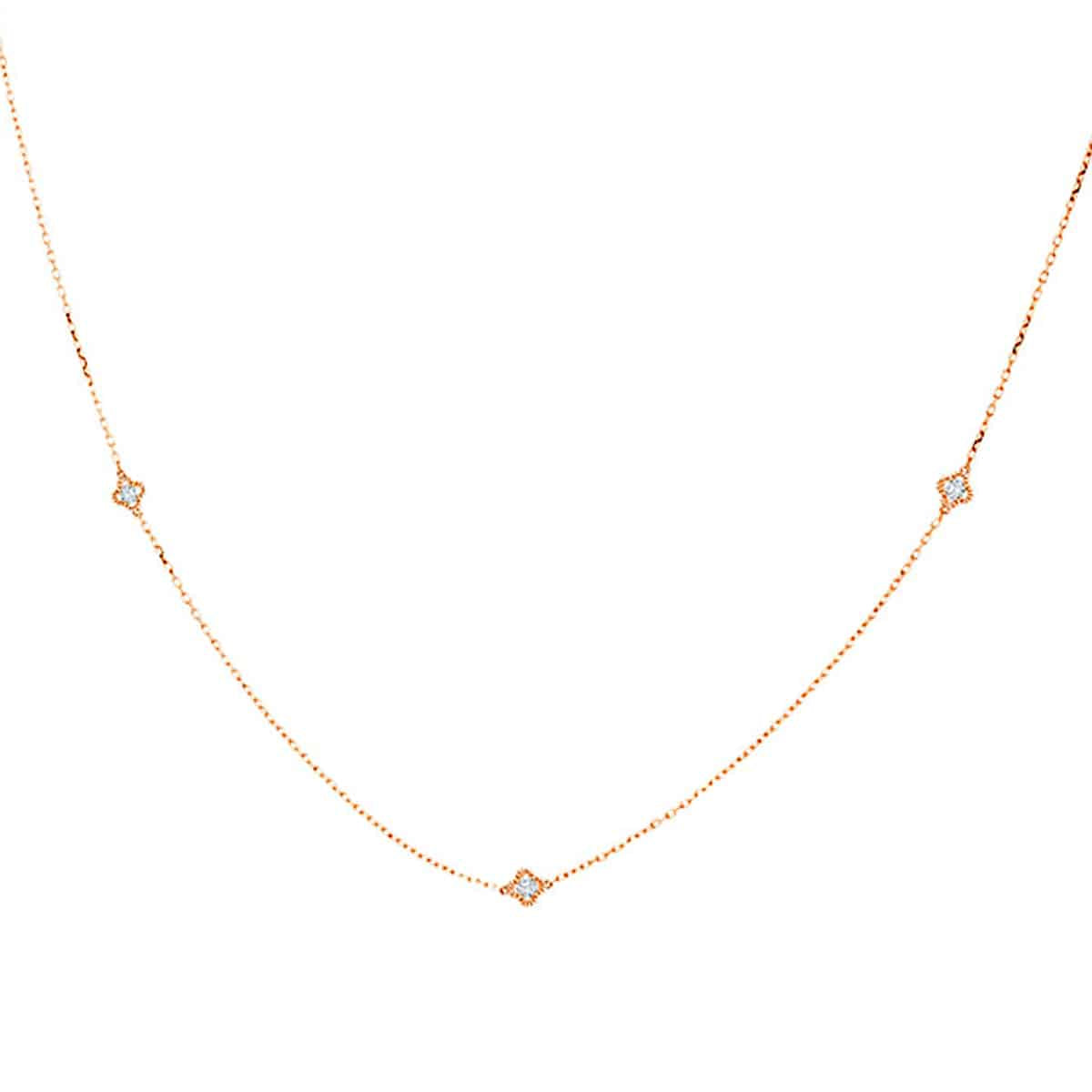 Collier 3 Diamants 0,50 Carats