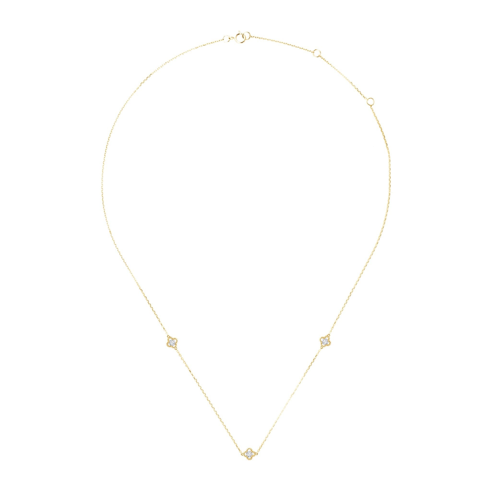 Collier 3 Diamants 0.23 Carats