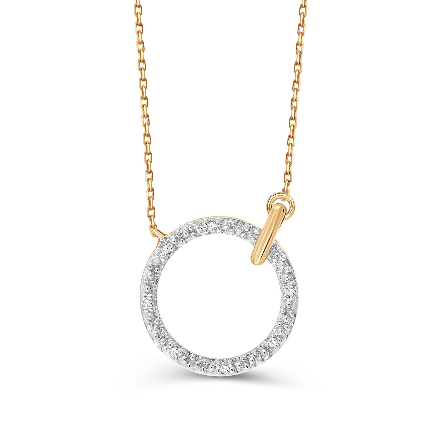 Collier Anneau 7 Diamants 0,010 Carat