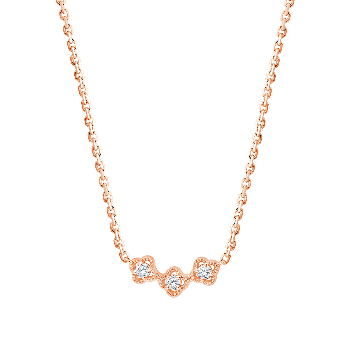 Collier Trio 3 Diamants 0,06 Carats