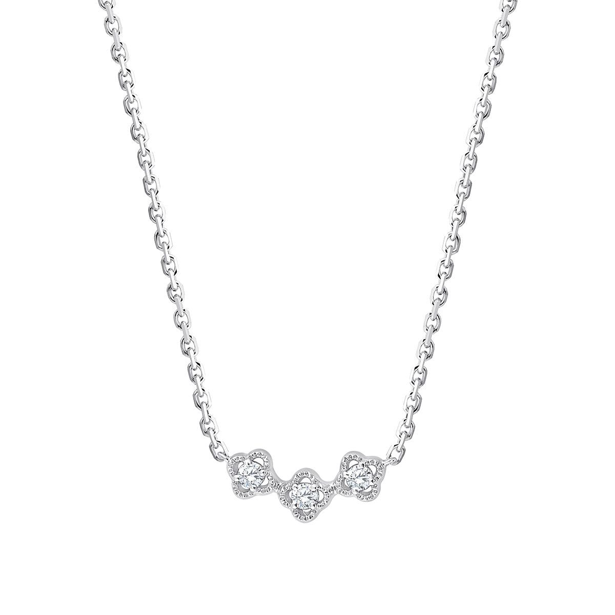 Collier Trio 3 Diamants 0,06 Carats