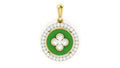 Pendentif 35 Diamants 0.20 cts + Céramique verte